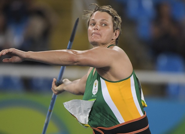 RIO DE JANEIRO, BRAZIL - AUGUST 16: Sunette Viljoen of South Africa in the qualification round of the women's javelin during the evening session on Day 11 Athletics of the 2016 Rio Olympics at Olympic Stadium on August 16, 2016 in Rio de Janeiro, Brazil. (Photo by Roger Sedres/Gallo Images)